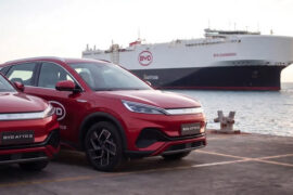BYD concreta cargamento récord en Chile con la llegada de miles de autos eléctricos e híbridos
